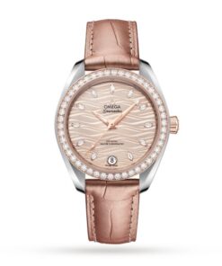 Omega Seamaster Aqua Terra Women Automatic Beige Leather Watch O22028342059001