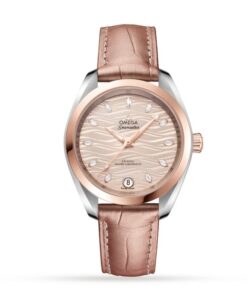 Omega Seamaster Women Automatic Beige Alligator Watch O22023342059001