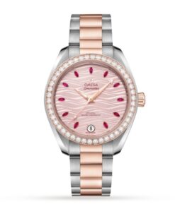 Omega Seamaster Women Automatic Grey 18ct Rose Gold & Stainless Steel Watch O22025342060001