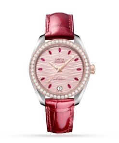 Omega Seamaster Women Automatic Grey Alligator Watch O22028342060001