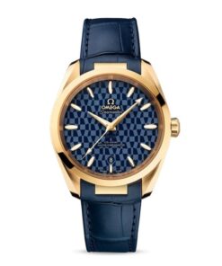 Omega Aquaterra Women Automatic Blue Alligator Watch O52253382003001