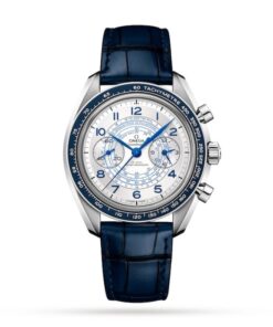 Omega Speedmaster Men Automatic Silver Leather Watch O32933435102001