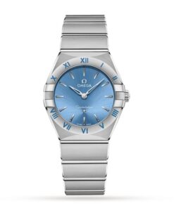 Omega Constellation Women Quartz Blue Stainless Steel Watch O13110286003001
