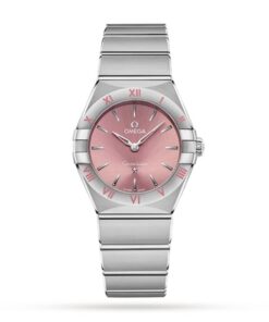 Omega Constellation Women Quartz Pink Stainless Steel Watch O13110286011001