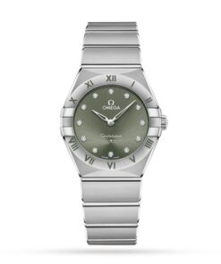Omega Constellation Women Quartz Green Stainless Steel Watch O13110286060001