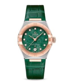 Omega Constellation Women Automatic Green Leather Watch O13123292099001