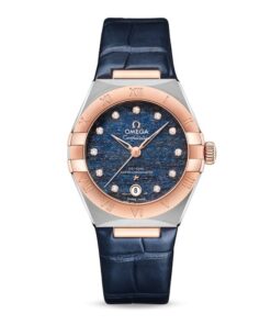 Omega Constellation Women Automatic Blue Leather Watch O13123292099003