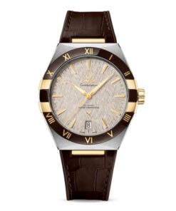 Omega Constellation Men Automatic Grey Leather Watch O13123412106002