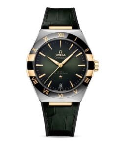 Omega Constellation Men Automatic Green Leather Watch O13123412110001