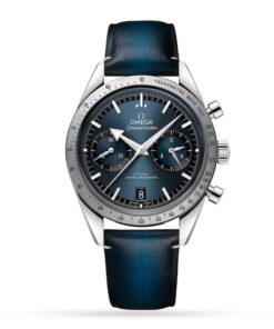 Omega Speedmaster Men Automatic Blue Leather Watch O33212415103001