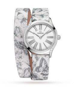 Omega De Ville Women Quartz White Fabric Watch O42817266004002