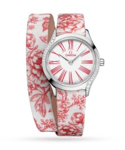 Omega De Ville Women Quartz White Fabric Watch O42817266004003