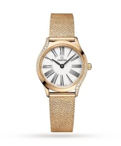 Omega De Ville Women Quartz White 18ct Yellow Gold Watch O42855266004001