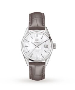 TAG Heuer Carrera Women Automatic Mother of Pearl Leather Watch WBK2311.FC8258