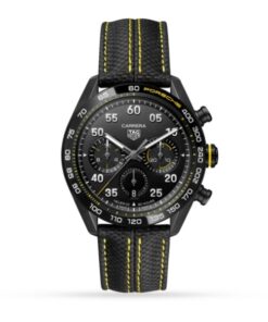 TAG Heuer Carrera Men Automatic Black Leather Watch CBN2A1H.FC6512