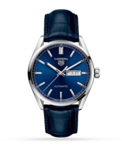 TAG Heuer Carrera Men Automatic Blue Alligator Watch WBN2012.FC6502