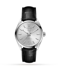 TAG Heuer Carrera Men Automatic Silver Alligator Watch WBN2111.FC6505