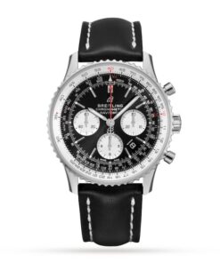 Breitling Navitimer Men Automatic Black Leather Watch AB0121211B1X1