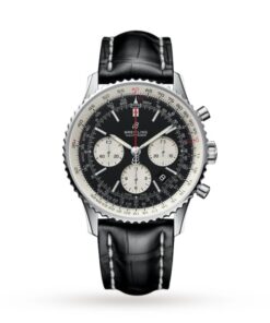 Breitling Navitimer Men Automatic Black Leather Watch AB0121211B1P1