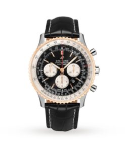 Breitling Navitimer Men Automatic Black Leather Watch UB0127211B1P2