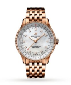 Breitling Navitimer Women Automatic Mother of Pearl 18ct Rose Gold Watch R17395211A1R1