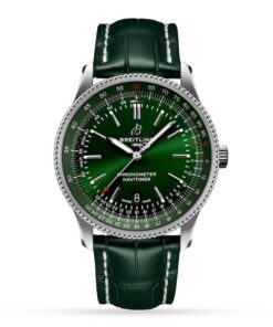 Breitling Navitimer Men Automatic Green Alligator Watch A17326361L1P2