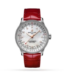 Breitling Navitimer Women Automatic Mother of Pearl Leather Watch A17395211A1P6