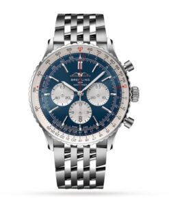 Breitling Navitimer Men Automatic Blue Stainless Steel Watch AB0137211C1A1
