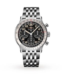Breitling Navitimer Men Automatic Black Stainless Steel Watch PB02301A1B1A1
