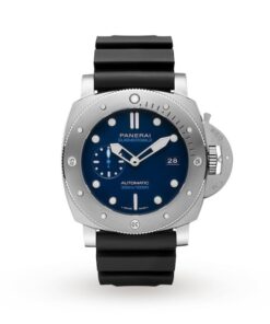 Panerai Submersible Men Automatic Blue Rubber Watch PAM00692