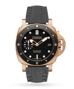 Panerai Submersible Men Automatic Black Alligator Watch PAM00974