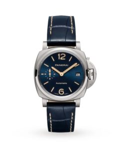 Panerai Luminor Due Men Automatic Blue Alligator Watch PAM00926