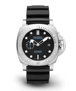 Panerai Submersible Men Automatic Black Rubber Watch PAM01229