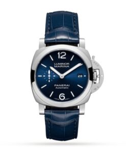 Panerai Luminor Men Automatic Blue Leather Watch PAM01270