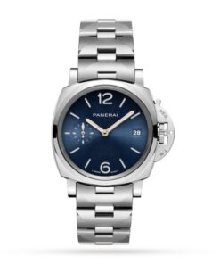 Panerai Luminor Due Men Automatic Blue Stainless Steel Watch PAM01123