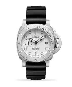 Panerai Submersible Men Automatic White Rubber Watch PAM01223
