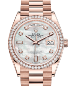 Rolex Day-Date 36 Oyster 36 mm Everose gold and diamonds 128345RBR
