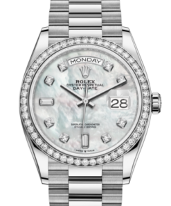 Rolex Day-Date 36 Oyster 36 mm white gold and diamonds 128349RBR