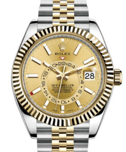Rolex Sky Dweller Champagne Dial Yellow Gold Bezel Two Tone Jubilee 326933